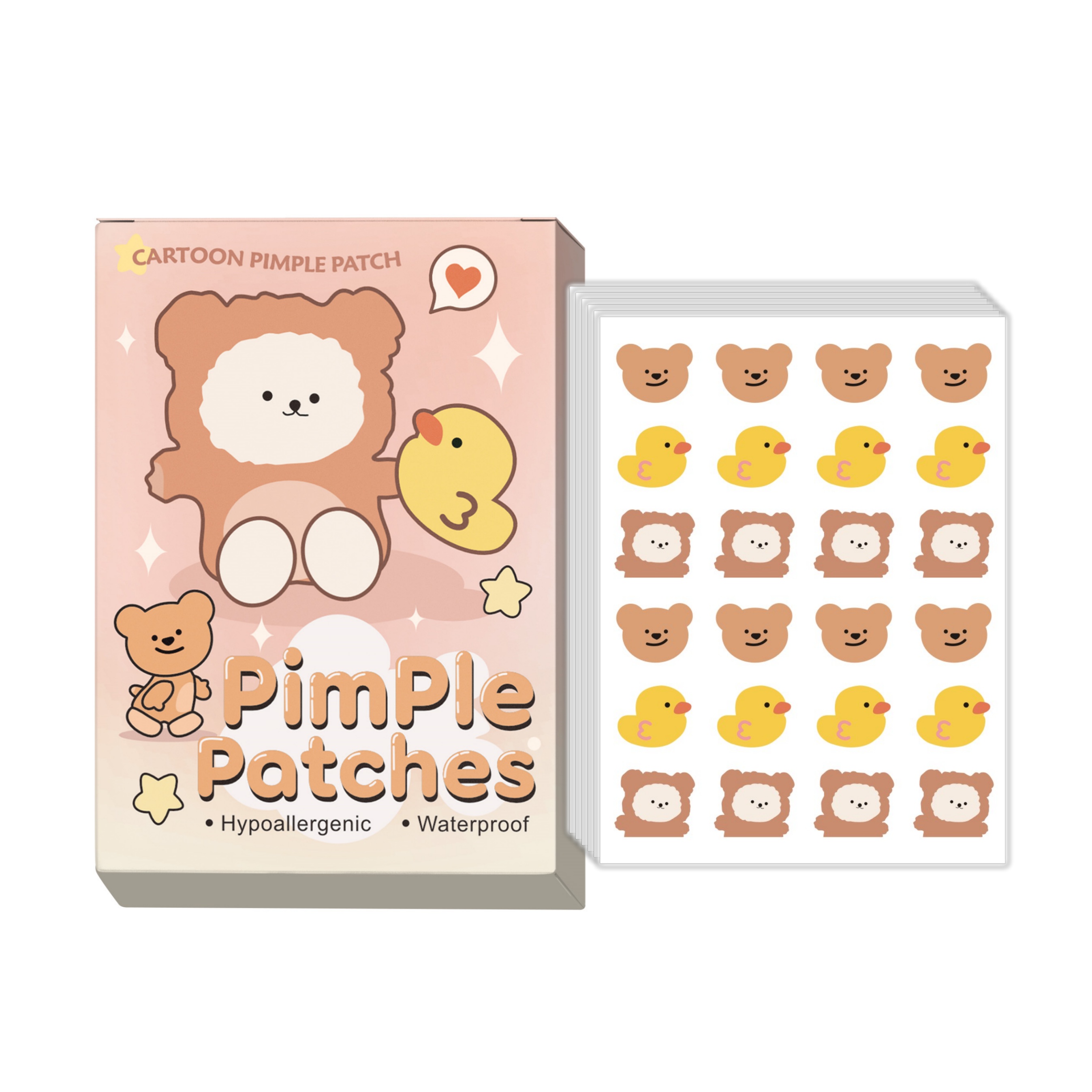 Skincare Moisturizer - 24 pieces of cartoon facial acne