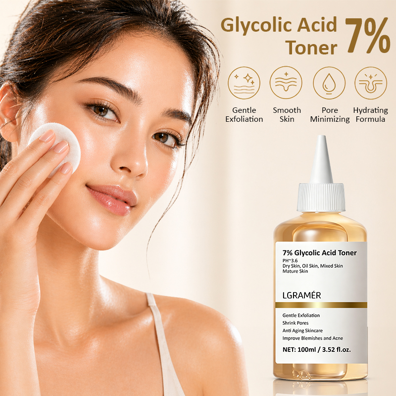 Lactic Acid Toner - 7% Glycolic Acid Exfoliating Toner,Exfoliating Facial