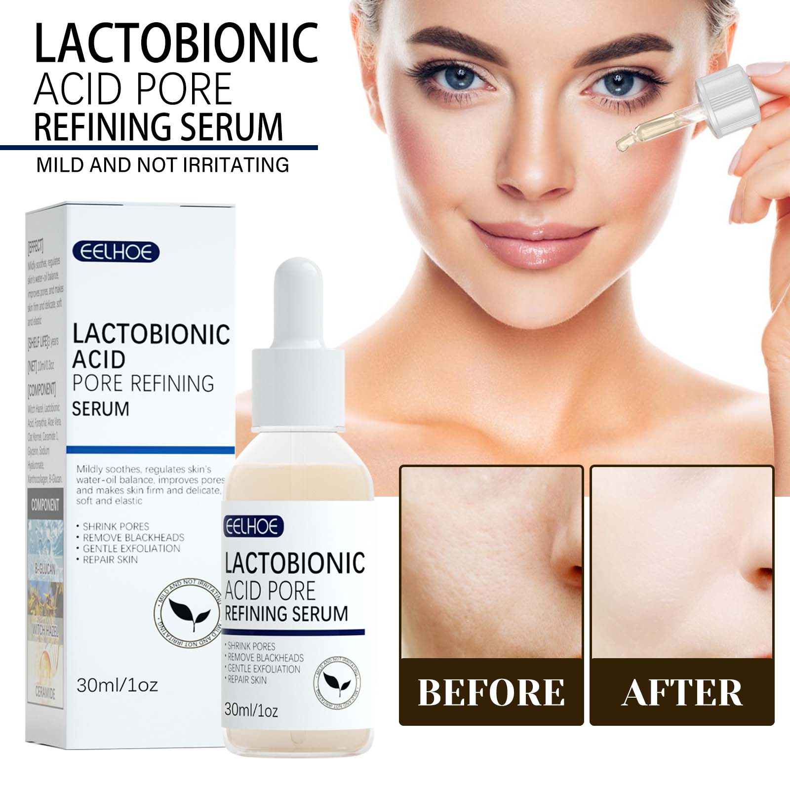 Lactose Acid Shrink Pores Seru - đánh giá và giá Lactic Acid Toner