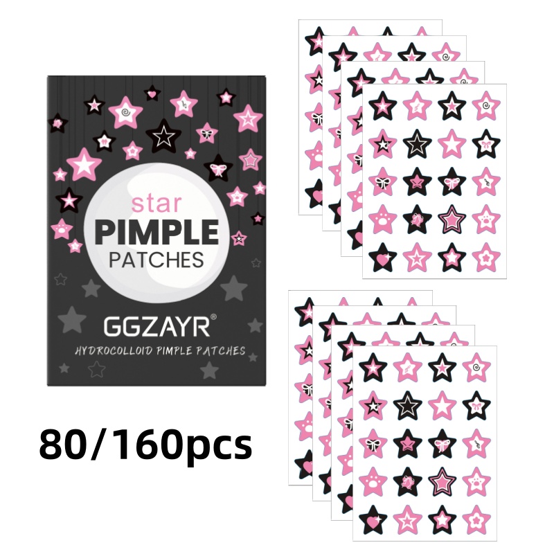 80/160pcs Star Acne Patch Set  - đánh giá và giá Skincare Moisturizer