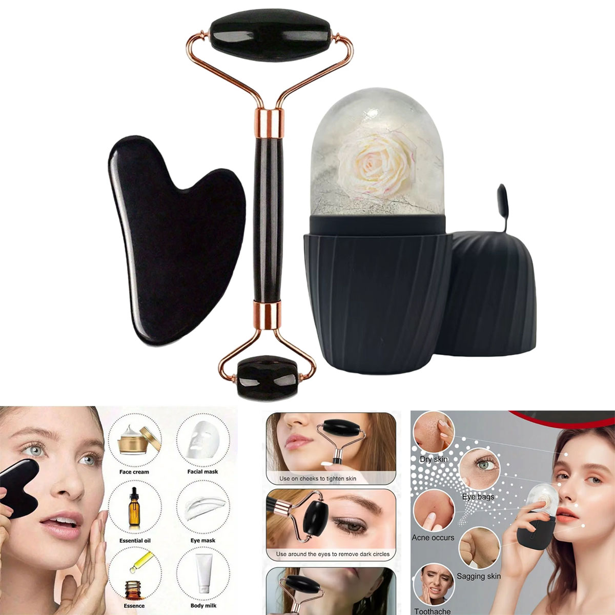 Ice Face Roller Set 1/2/3pcs F - đánh giá và giá Skincare Routine
