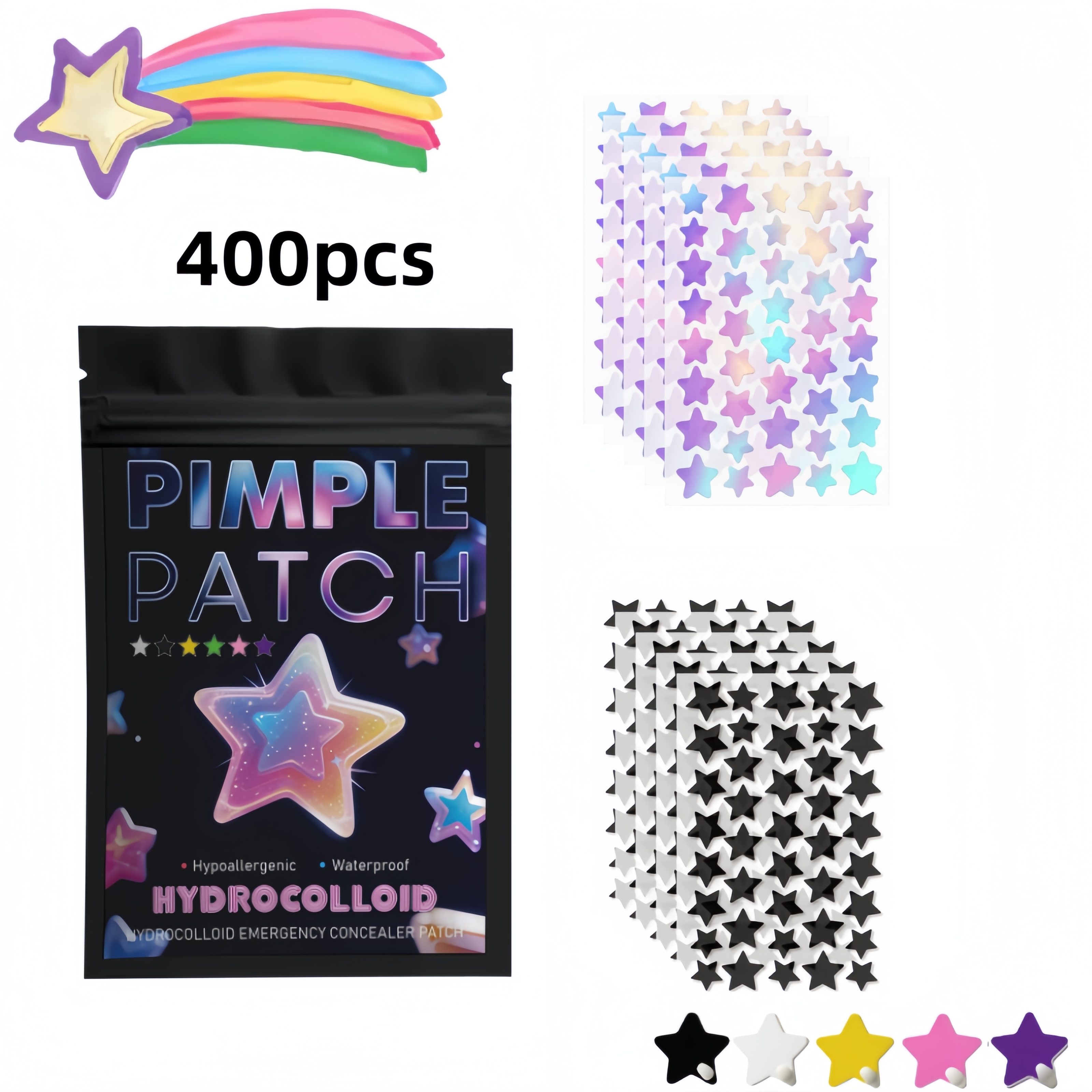 400/800pcs Iridescent & Black  - đánh giá và giá Skincare Moisturizer