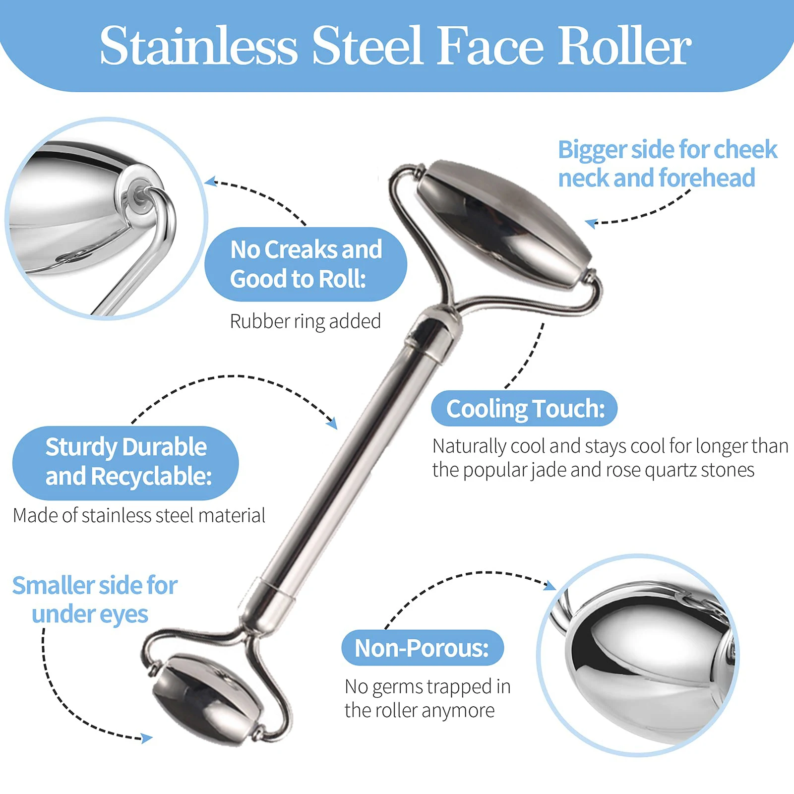 1/3 Piece Ice Face Roller Faci - đánh giá và giá Skincare Routine